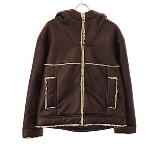 シュプリーム(Supreme)のSupreme シュプリーム 23AW Faux Shearling Hooded Jacket フェイク シアリングムートンジャケット  ブラウン S(レザージャケット)