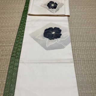 リバーシブル帯お値下げ　組織　小袋帯　半幅帯　西陣　リバーシブル帯　半巾　未使用
