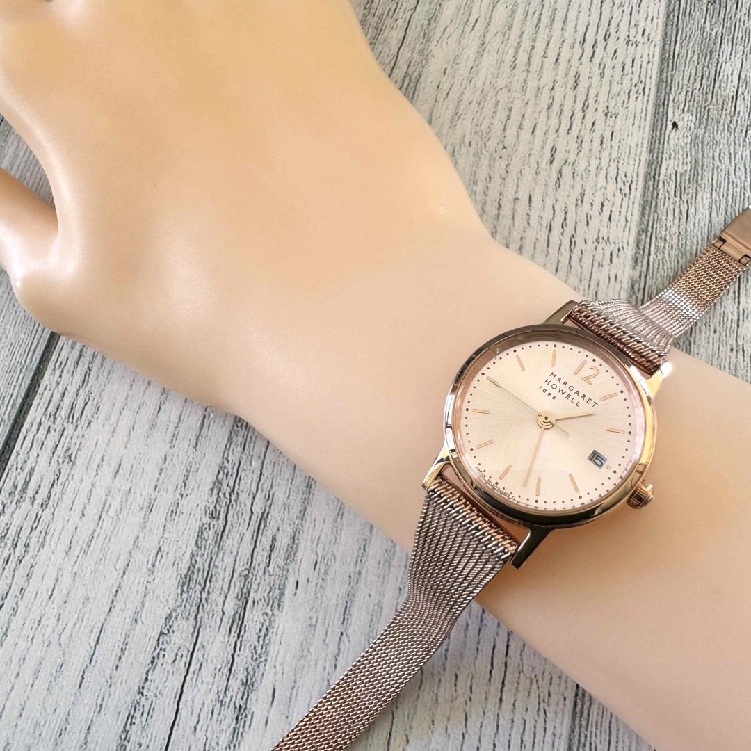 MARGARET HOWELL(マーガレットハウエル)の【動作OK】MARGARET HOWELL 腕時計 ピンクゴールド ラウンド レディースのファッション小物(腕時計)の商品写真