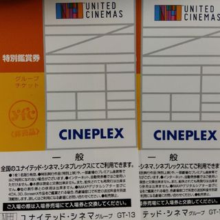 ユナイテッドシネマ映画鑑賞券 二枚組(その他)