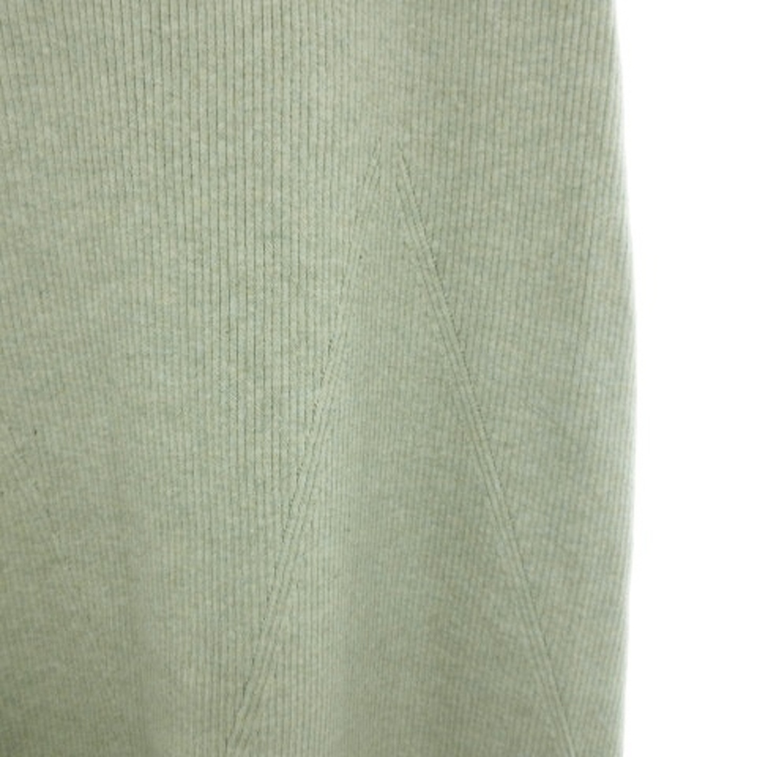 Lily Brown(リリーブラウン)のリリーブラウン スカート フレア ロング リブニット 無地 F 緑 ボトムス レディースのスカート(ロングスカート)の商品写真