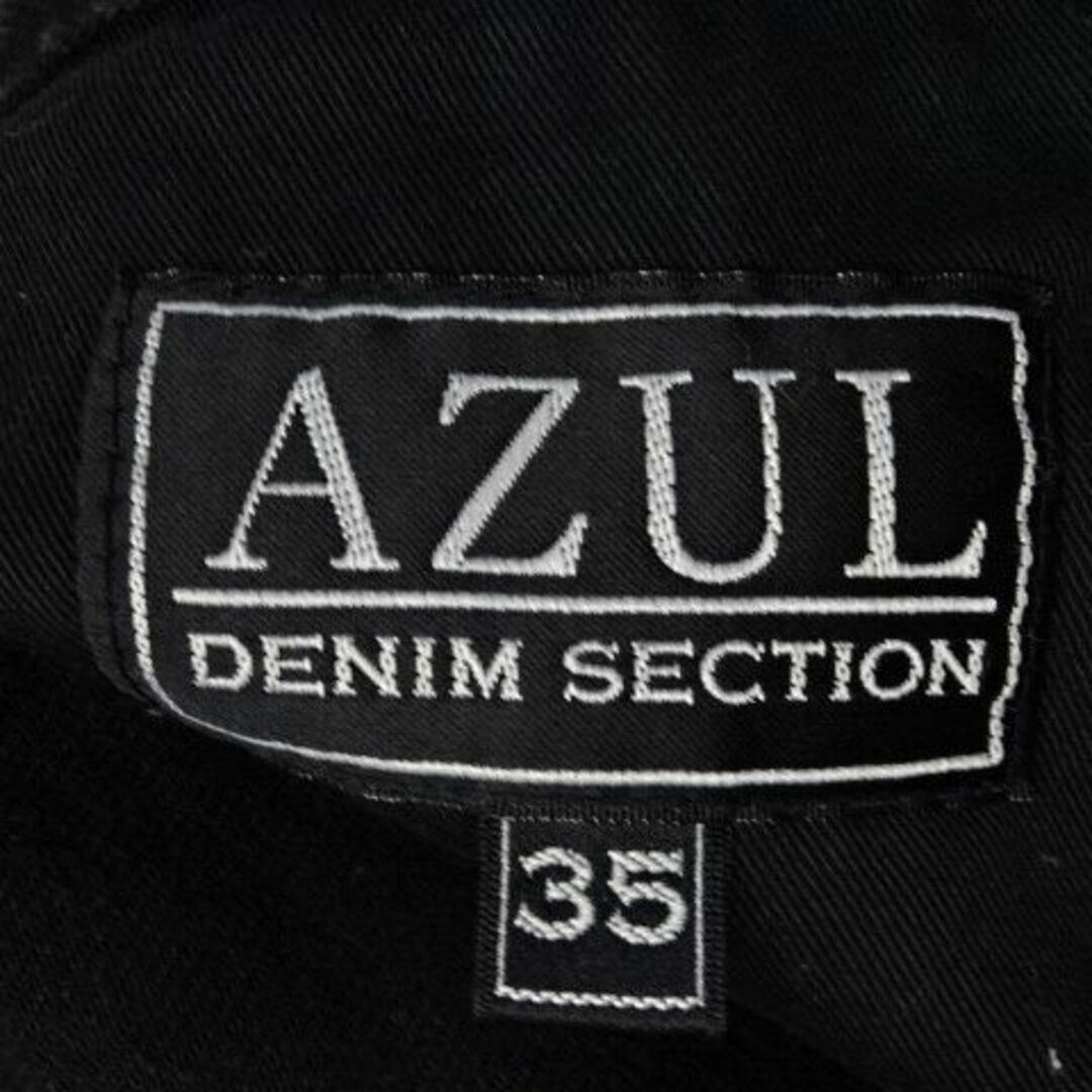 AZUL by moussy(アズールバイマウジー)のAZUL☆黒ダメージ加工デニムパンツ☆35☆ウェスト約92cm メンズのパンツ(デニム/ジーンズ)の商品写真
