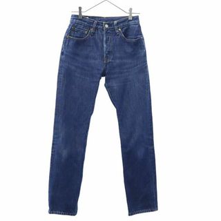 Levi's - リーバイス 501 ストレート デニムパンツ W26 ネイビー LEVI'S ビッグE ボタンフライ ジーンズ レディース 【中古】  【240126】