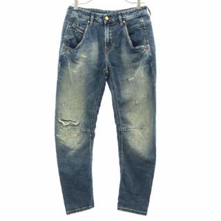 ディーゼル(DIESEL)のディーゼル スリム デニムパンツ W23 ブルー DIESEL ダメージ加工 ジーンズ レディース 【中古】  【240126】(ショートパンツ)