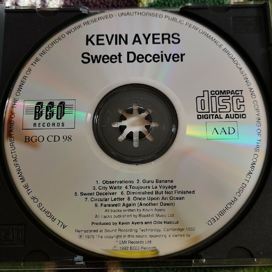 Kevin Ayers／Sweet Deceiverケヴィン・エアーズ エンタメ/ホビーのCD(ポップス/ロック(洋楽))の商品写真