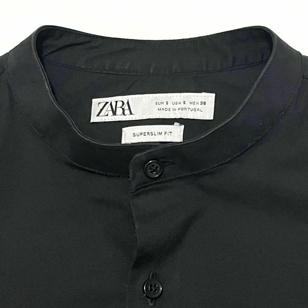 ZARA(ザラ)のZARA ザラ★長袖シャツ SUPERSLIM FIT ブラック 黒 レディース レディースのトップス(シャツ/ブラウス(長袖/七分))の商品写真