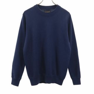 ビームス(BEAMS)のビームス 長袖 ウール セーター M ネイビー BEAMS ニット メンズ 古着 【240126】(ニット/セーター)