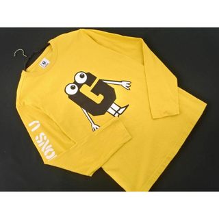 ゲス(GUESS)のGUESS ゲス プリント 長袖 Tシャツ sizeXS/黄 ◇■ メンズ(Tシャツ/カットソー(七分/長袖))