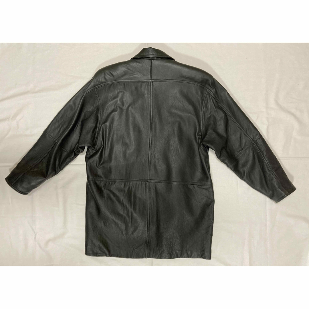 レザー コート ハーフコート 本革 羊革 美品 L メンズのジャケット/アウター(レザージャケット)の商品写真