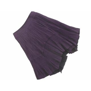 インディヴィ(INDIVI)のINDIVI インディヴィ スウェード調 スカート size38/紫 ◇■ レディース(ミニスカート)