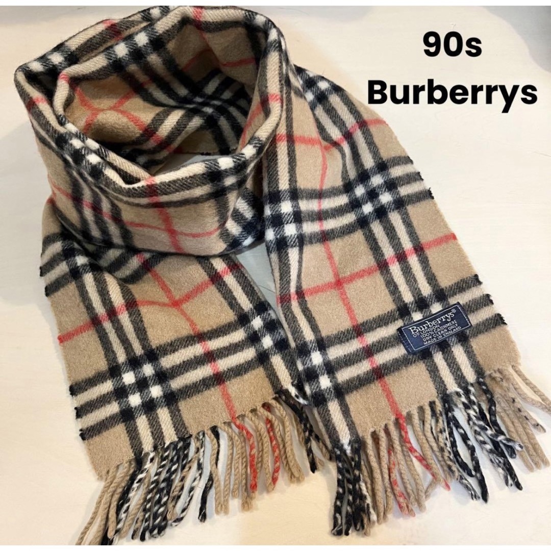 BURBERRY(バーバリー)の美品 Burberrys バーバリー カシミア100% ノバチェック マフラー メンズのファッション小物(マフラー)の商品写真