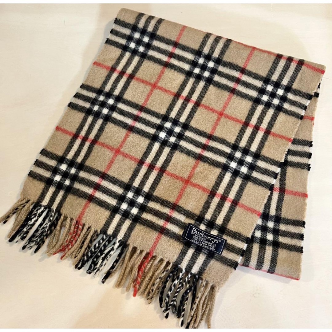 BURBERRY(バーバリー)の美品 Burberrys バーバリー カシミア100% ノバチェック マフラー メンズのファッション小物(マフラー)の商品写真