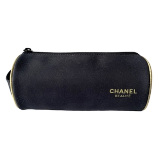 シャネル(CHANEL)のシャネル　パフューム　ナイロン　化粧ポーチ　筒形　黒　外観良品(ポーチ)