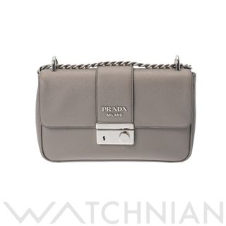 プラダ(PRADA)の中古 プラダ PRADA 1BD298 レディース ショルダーバッグ グレー /シルバー金具 サフィアーノレザー(ショルダーバッグ)