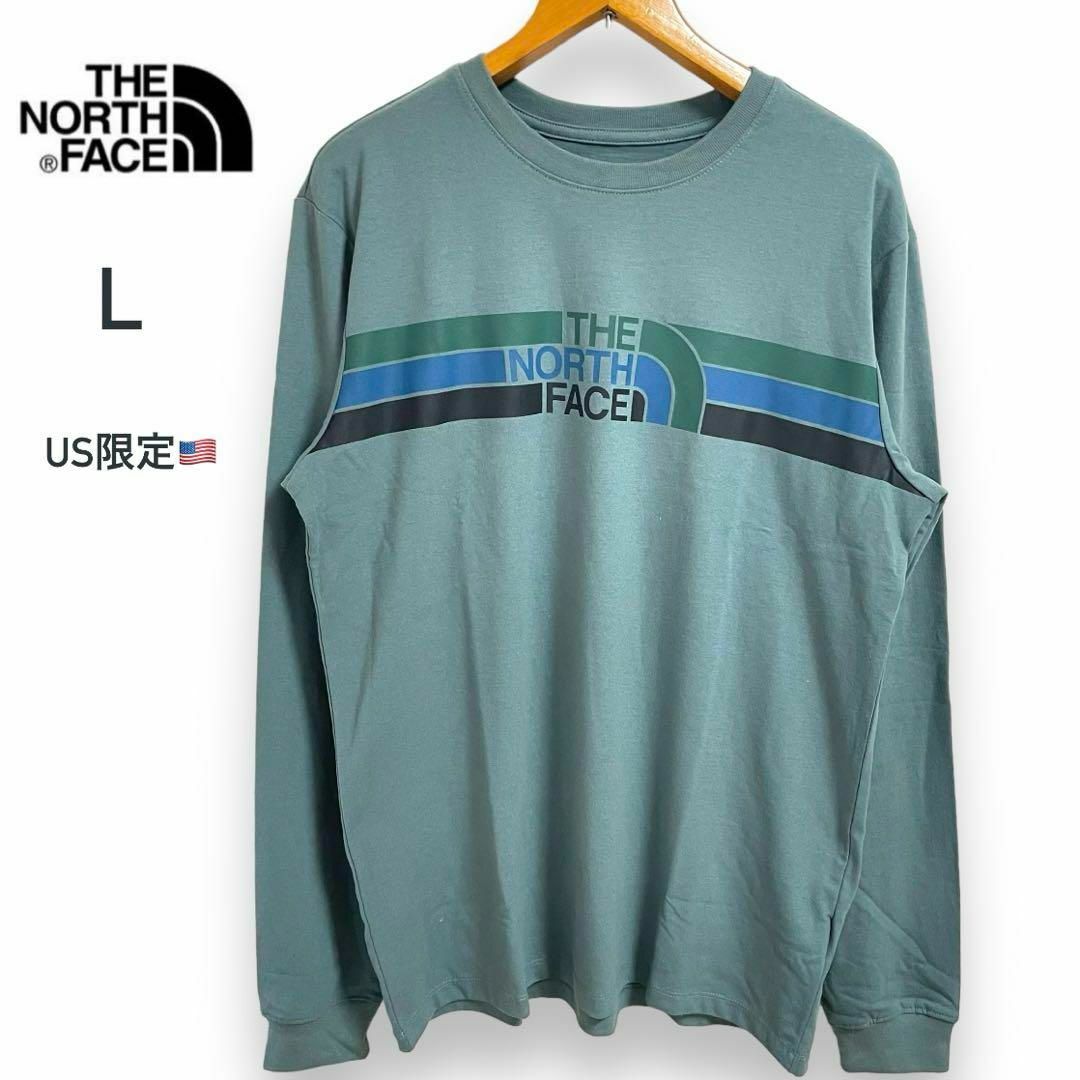 THE NORTH FACE(ザノースフェイス)のUS限定！ ノースフェイス メンズ ロングTシャツ L グリーン ハーフドーム メンズのトップス(Tシャツ/カットソー(七分/長袖))の商品写真