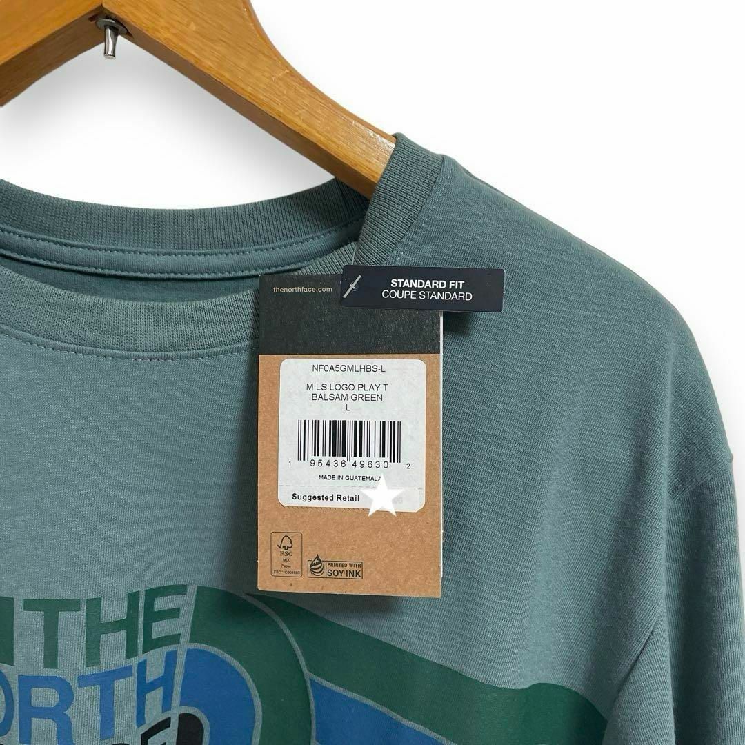 THE NORTH FACE(ザノースフェイス)のUS限定！ ノースフェイス メンズ ロングTシャツ L グリーン ハーフドーム メンズのトップス(Tシャツ/カットソー(七分/長袖))の商品写真