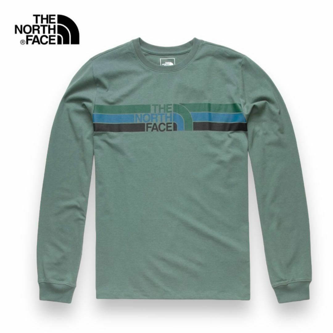 THE NORTH FACE(ザノースフェイス)のUS限定！ ノースフェイス メンズ ロングTシャツ L グリーン ハーフドーム メンズのトップス(Tシャツ/カットソー(七分/長袖))の商品写真