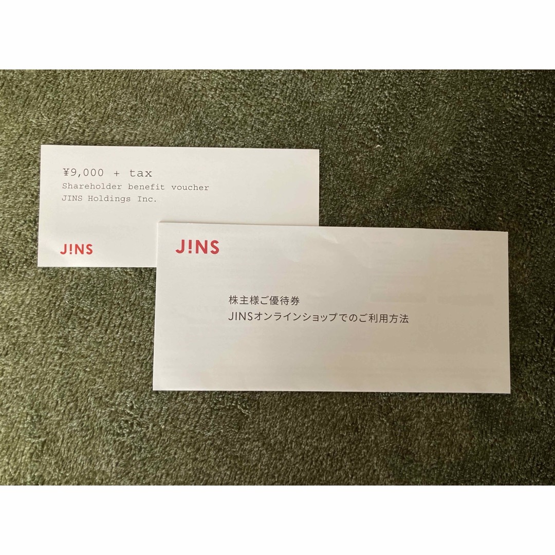 JINS(ジンズ)のJINS株主優待9000円＋税分　ジンズ チケットの優待券/割引券(その他)の商品写真