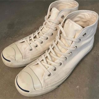 コンバース(CONVERSE)のジャックパーセル　ハイカット　オールホワイト　26.5cm(スニーカー)