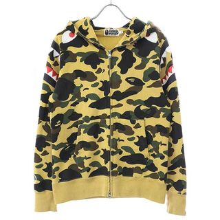 アベイシングエイプ(A BATHING APE)のA BATHING APE ア ベイシング エイプ 1st Camo Shark Shoulder Full Zip ショルダーシャーク ジップアップパーカー ベージュ系 M 001ZPF701012X(パーカー)