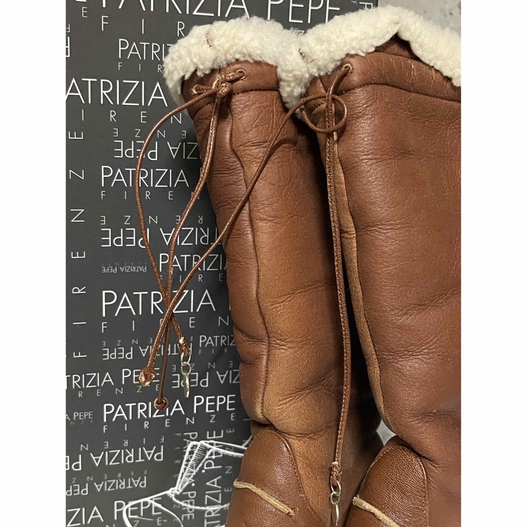 PATRIZIA PEPE ウッドソール　ムートンブーツ（Brown 36）