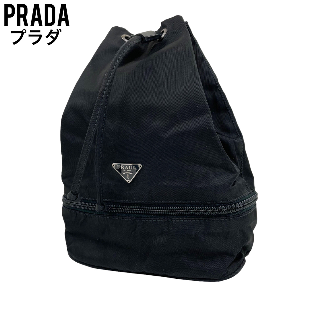 【美品】PRADA　プラダ　三角ロゴ　ポーチ　小物入れ　バニティ　レディース