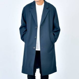 ユニクロ(UNIQLO)のUNIQLOU チェスターコート　ネイビー　ユニクロ　UNIQLO(チェスターコート)