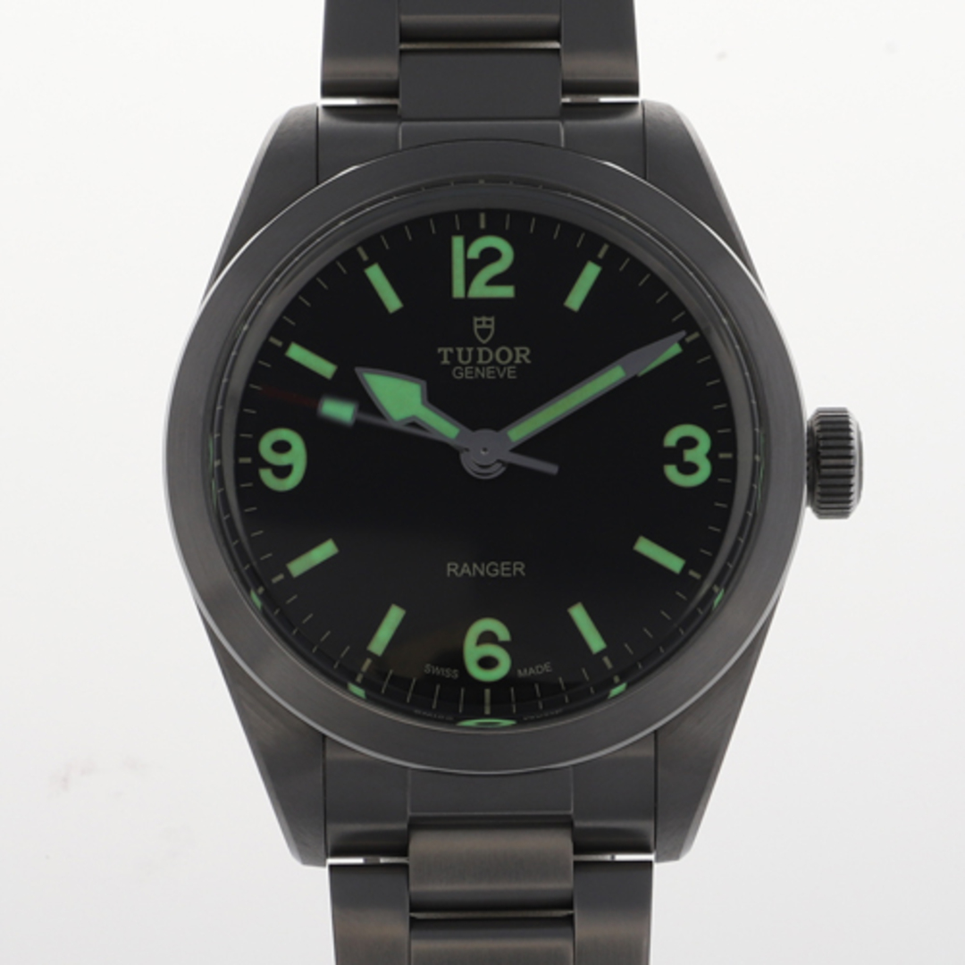 Tudor(チュードル)の【119400】TUDOR チュードル  79950 レンジャー ブラックダイヤル SS 自動巻き ギャランティーカード 純正ボックス 腕時計 時計 WATCH メンズ 男性 男 紳士【中古】 メンズの時計(腕時計(アナログ))の商品写真