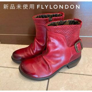 新品・FLY LONDON・レザーショートブーツ　36・23㎝(ブーツ)