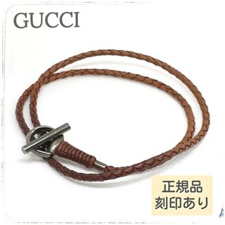 グッチ(Gucci)の【正規品】【刻印あり】GUCCI　グッチ　レザー　ネックレス　ブレスレット(ネックレス)