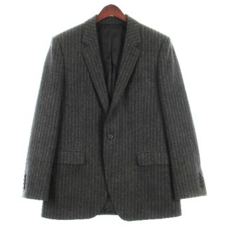 765センチ身幅Yohji Yamamoto POUR HOMME ヨウジヤマモト プールオム 90S シープレザー切り替え襟 ウールギャバジン ダブルブレスト ジャケット テーラードジャケット ブラウン