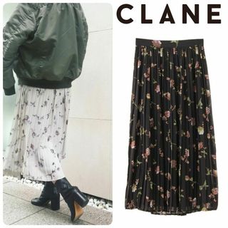 クラネ(CLANE)の新品 CLANE フラワー プリーツスカート S 定価20900円(ロングスカート)