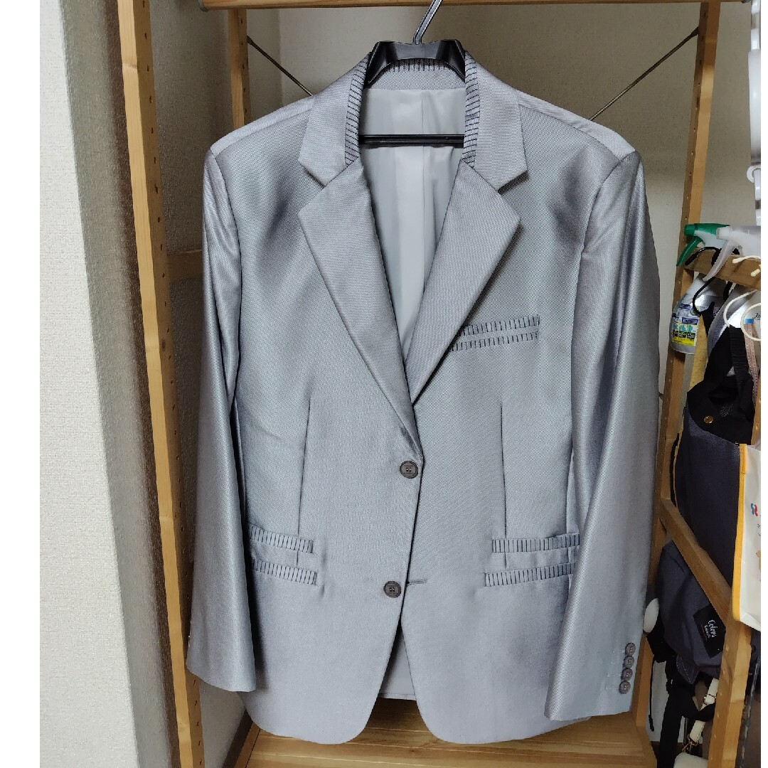 タキシード＊シルバー　2L メンズのスーツ(セットアップ)の商品写真