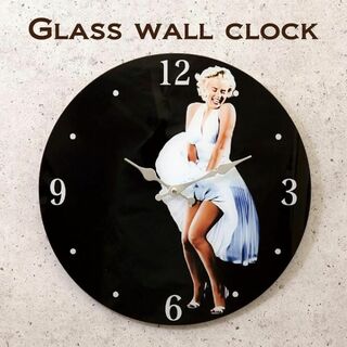 マリリンモンロー ウォールクロック/ムービー 掛け時計 カラー フォト 写真(掛時計/柱時計)