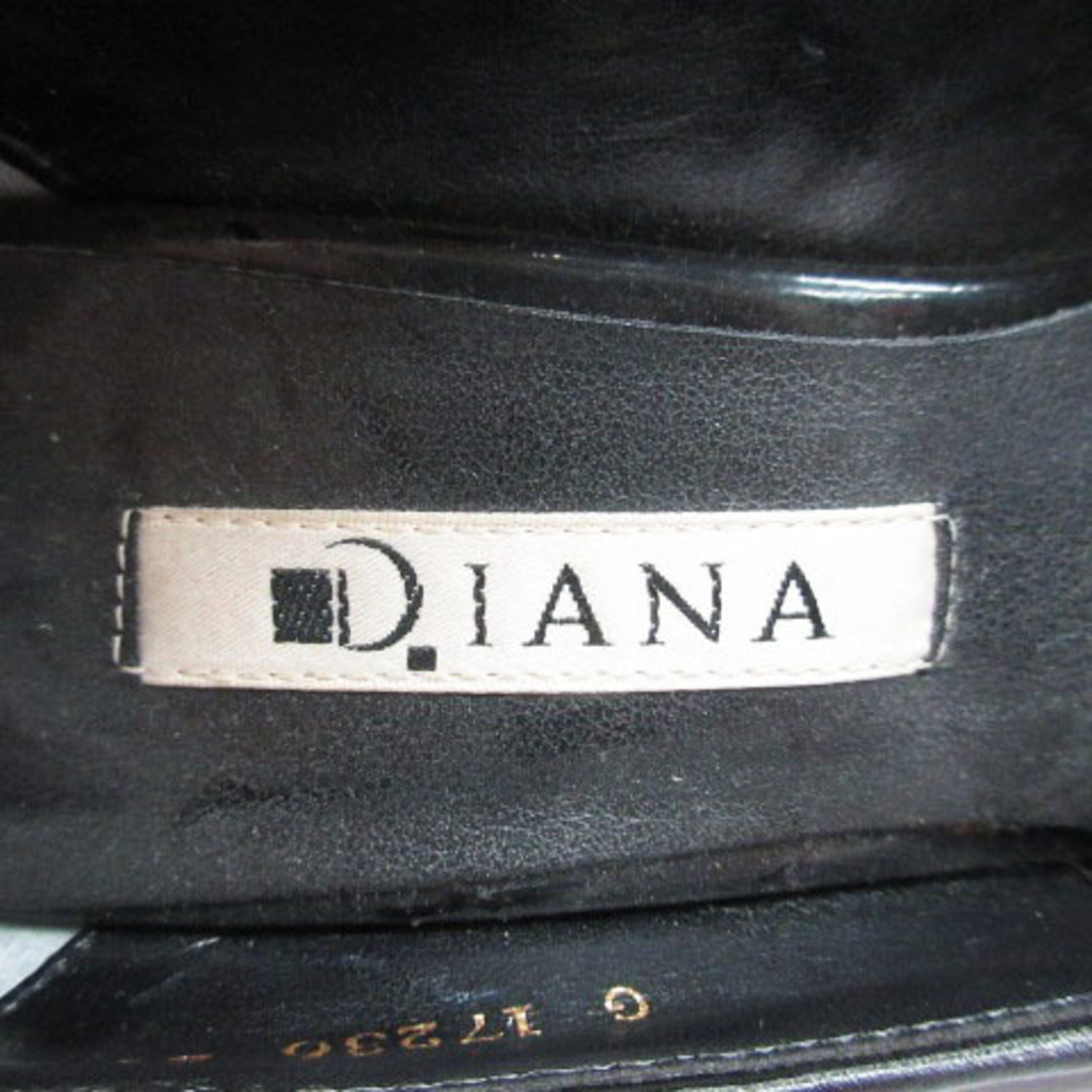 DIANA(ダイアナ)のダイアナ DIANA チェック パンプス リボン 21.5cm ブラック レディースの靴/シューズ(ハイヒール/パンプス)の商品写真