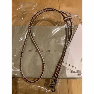 マルニ(Marni)のマルニ　レザーバイカラー　ネックレス(ネックレス)