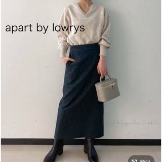 アパートバイローリーズ(apart by lowrys)のアパートバイローリーズ　ジャガードスカート　グリーン(ロングスカート)