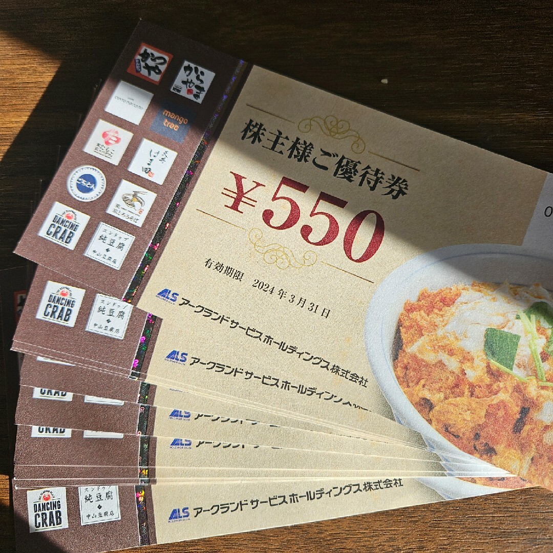 レストラン/食事券アークランド 株主優待 7700円分 - simulsa.com