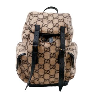 グッチ(Gucci)の　グッチ GUCCI GGウールバックパック 598184 べージュ GGウール/レザー ユニセックス リュック・デイパック(リュック/バックパック)