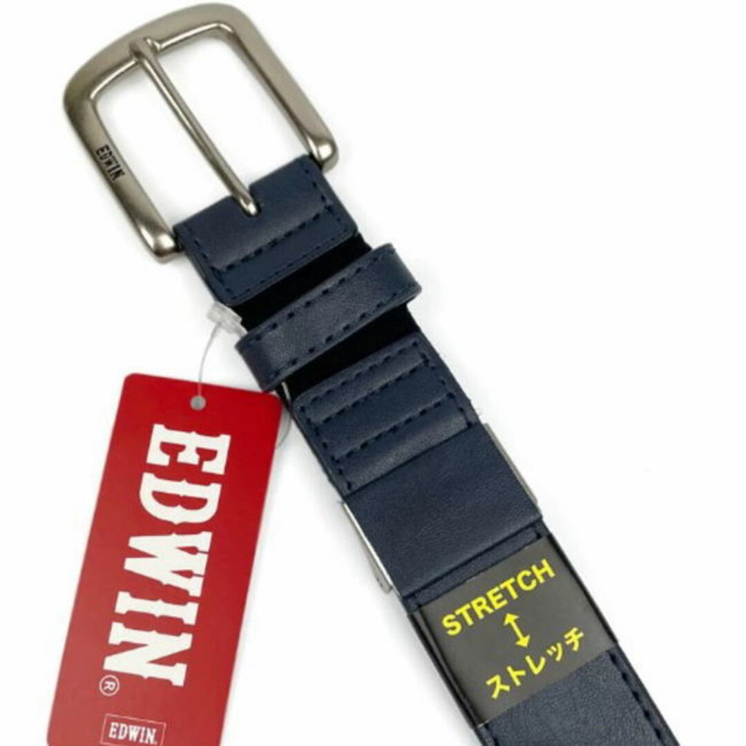 EDWIN(エドウィン)のネイビー 55 エドウイン ヘッドストレッチデザイン ベルト  紺 メンズのファッション小物(ベルト)の商品写真