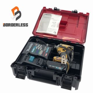 マキタ(Makita)の☆中古品☆makita マキタ 40Vmax 充電式インパクトドライバー TD001G 黄色/イエロー 充電器＋アダプタ＋ケース付 コードレス 83796(工具)