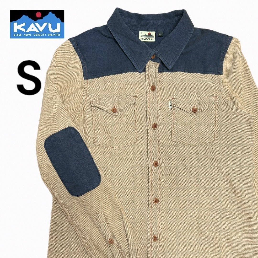 KAVU(カブー)のKAVU/カブー　エルボーパッチシャツ　S エイアンドエフ　アウトドア レディースのトップス(シャツ/ブラウス(長袖/七分))の商品写真