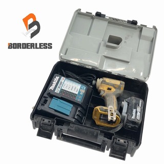 マキタ(Makita)の☆中古品☆makita マキタ 18V 充電式インパクトドライバー TD171D 黄/フレッシュイエロー バッテリー1個(18V 6.0Ah) 充電器 ケース付 83992(工具)