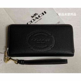 コーチ(COACH)のCOACH コーチ　長財布　メンズ　レディース　ヘリテージ　ブラック　黒　新作(長財布)