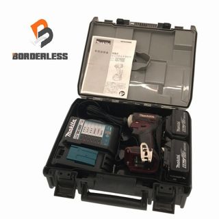 マキタ(Makita)の☆中古品☆makita マキタ 18V 充電式インパクトドライバー TD172DGXAR 赤/レッド バッテリー2個(6.0Ah) 充電器 ケース付 ※コメント 84322(工具)