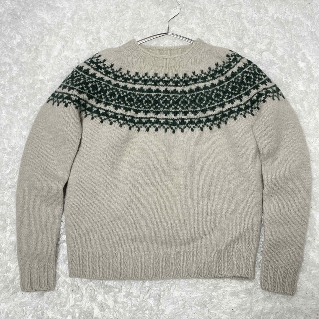 MORRIS & SONS(モリスアンドサンズ)のSHETLAND ISLES WOOLLEN MILLS ノルディックニット レディースのトップス(ニット/セーター)の商品写真