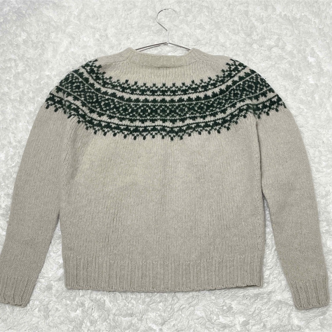 MORRIS & SONS(モリスアンドサンズ)のSHETLAND ISLES WOOLLEN MILLS ノルディックニット レディースのトップス(ニット/セーター)の商品写真