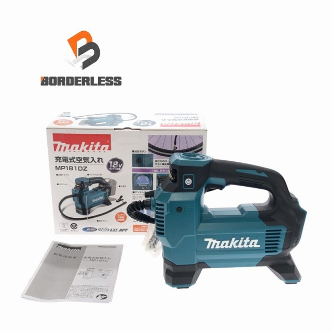 バイク☆未使用品☆ makita マキタ 18V 充電式空気入れ MP181DZ 本体のみ 電動工具 製造年月日 2021年8月 84723