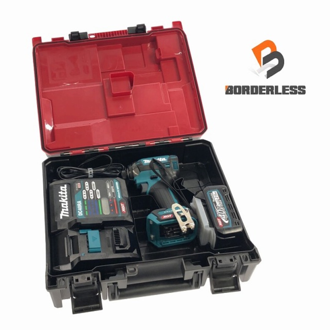 Makita(マキタ)の☆極美品☆ makita マキタ 40Vmax 充電式インパクトドライバ TD002G 青/ブルー 本体+バッテリー1個(40Vmax2.5Ah) 充電器+ケース 84773 自動車/バイクのバイク(工具)の商品写真