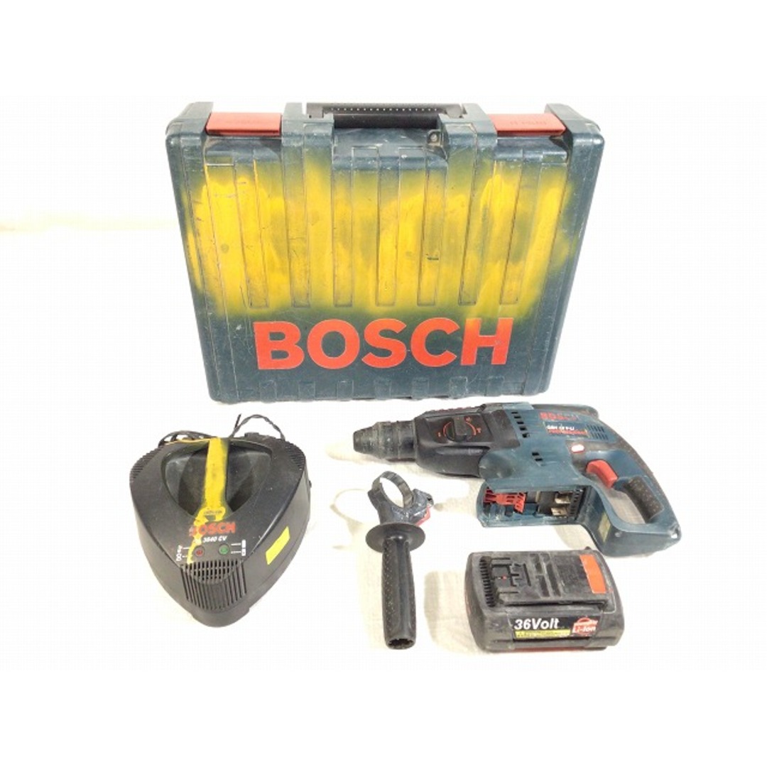 BOSCH(ボッシュ)の☆中古品☆BOSCH ボッシュ 36V バッテリーハンマードリル GBH36V-LI バッテリー1個(2.0Ah) 充電器 ケース付 充電式 ハンマドリル 85191 自動車/バイクのバイク(工具)の商品写真